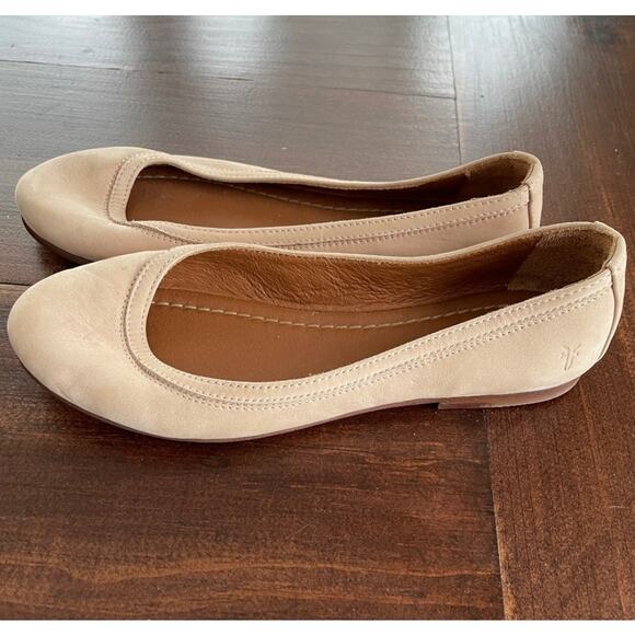 FRYE Women Shoe Carson Ballet Flat Leather Slip On Comfort Blush Suede 6.5 - Picture 1 of 8